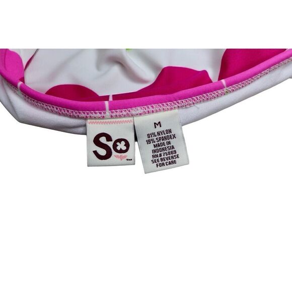 So Dotted Low Rise String Bikini Swim Bottom MEDIUM Colorful Poolcore - Picture 4 of 8